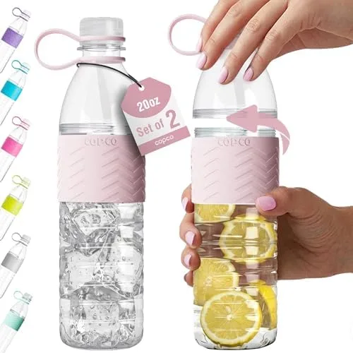Copco hydra 20 oz water bottles, set of 2 in Light Pink